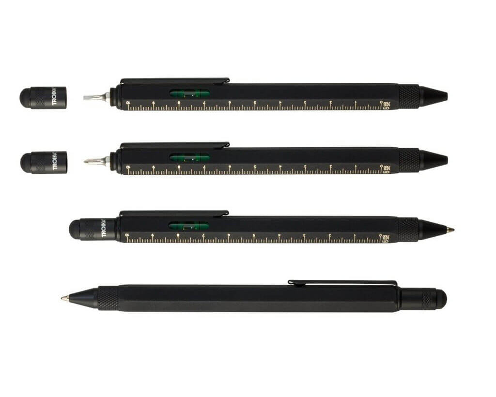 TROIKA Multitasking ballpoint pen "CONSTRUCTION" - superblack