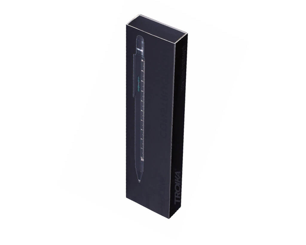 TROIKA Multitasking ballpoint pen "CONSTRUCTION" - superblack
