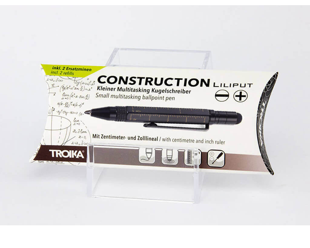 TROIKA "LILIPUT TOOL PEN" black/gold - packaging
