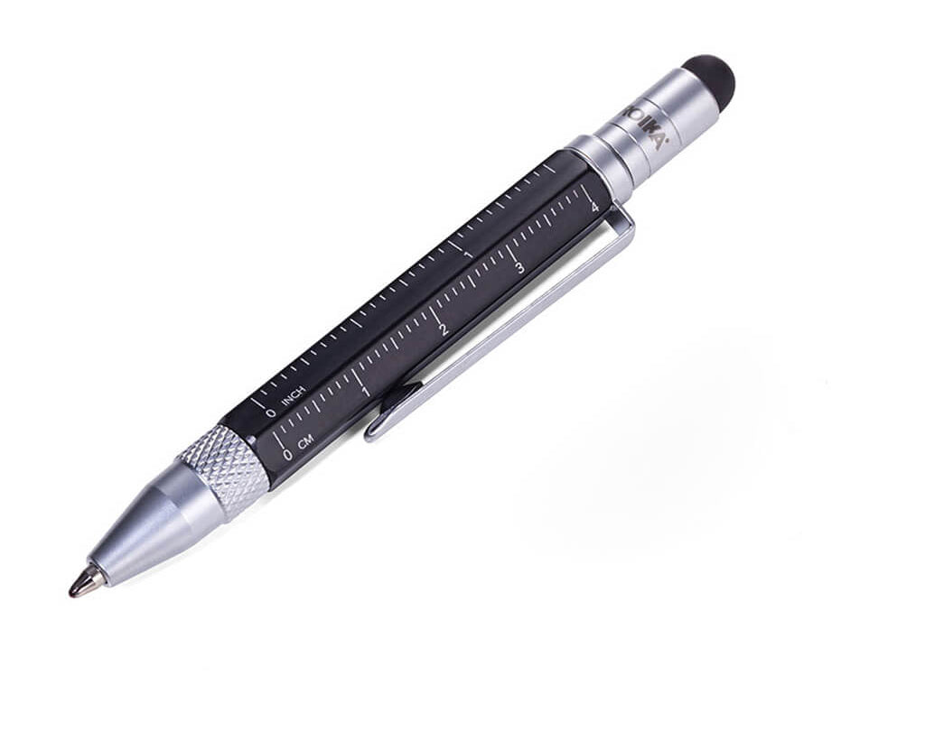 TROIKA Multitasking ballpoint pen "CONSTRUCTION LILIPUT" - small black