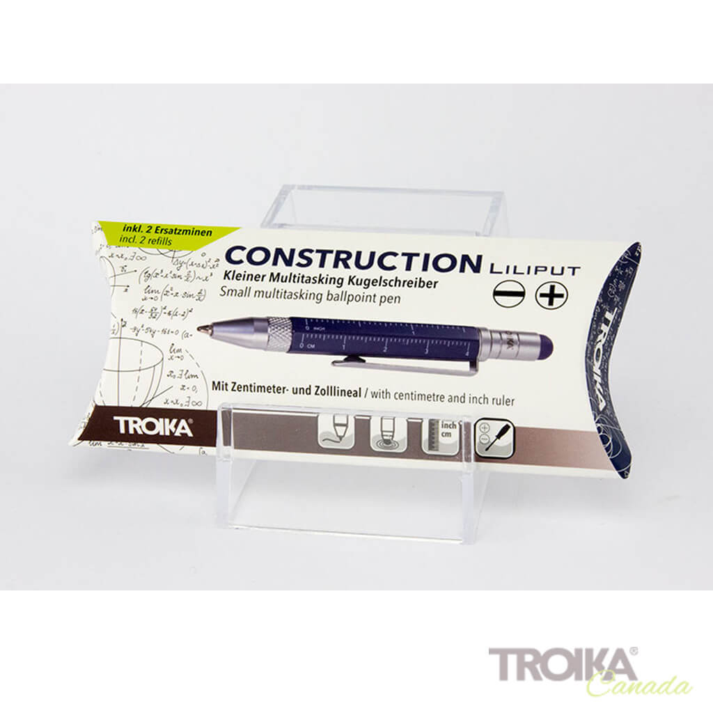 TROIKA Multitasking ballpoint pen "CONSTRUCTION LILIPUT" - small blue