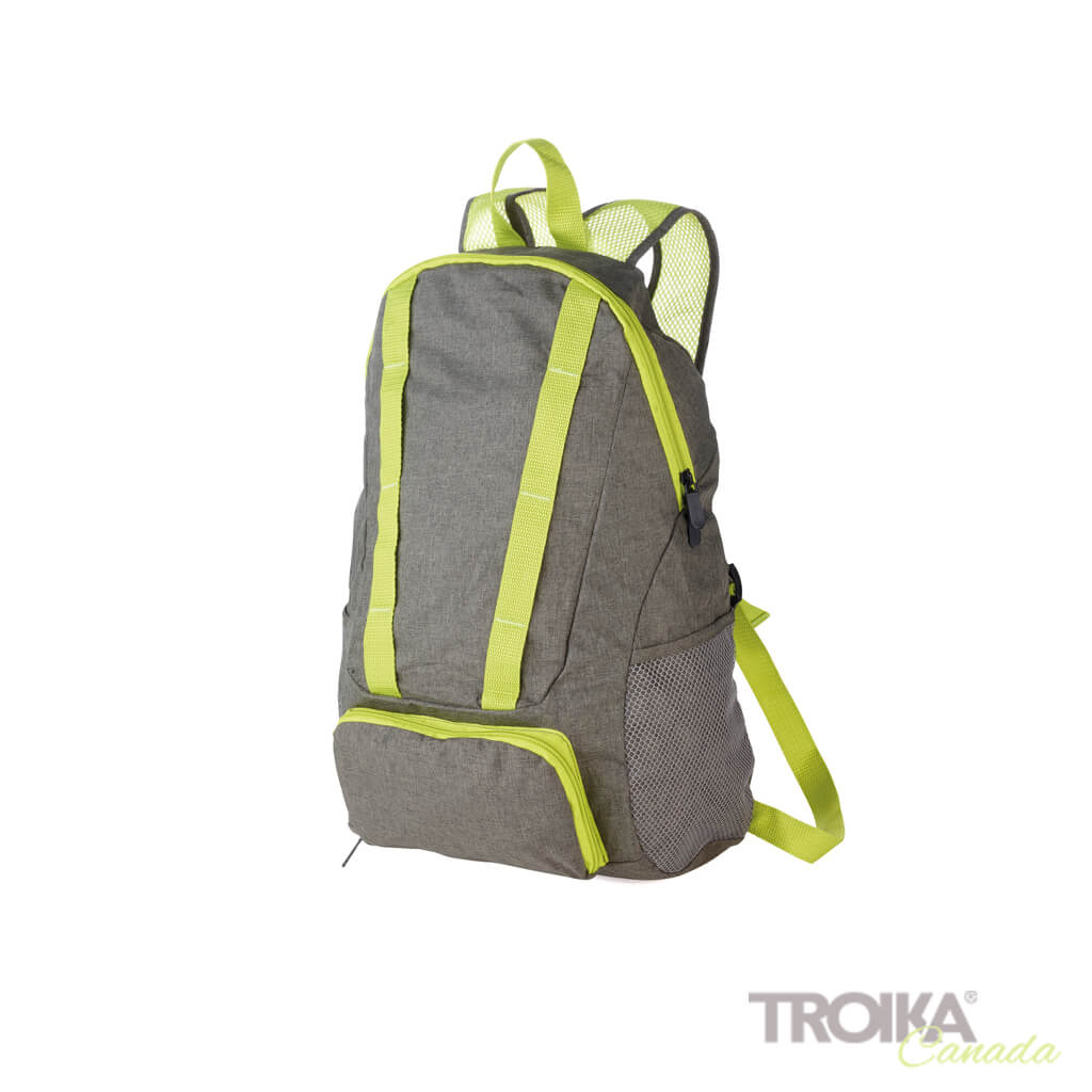 TROIKA Backpack "BAGPACK" - GREY unfolded