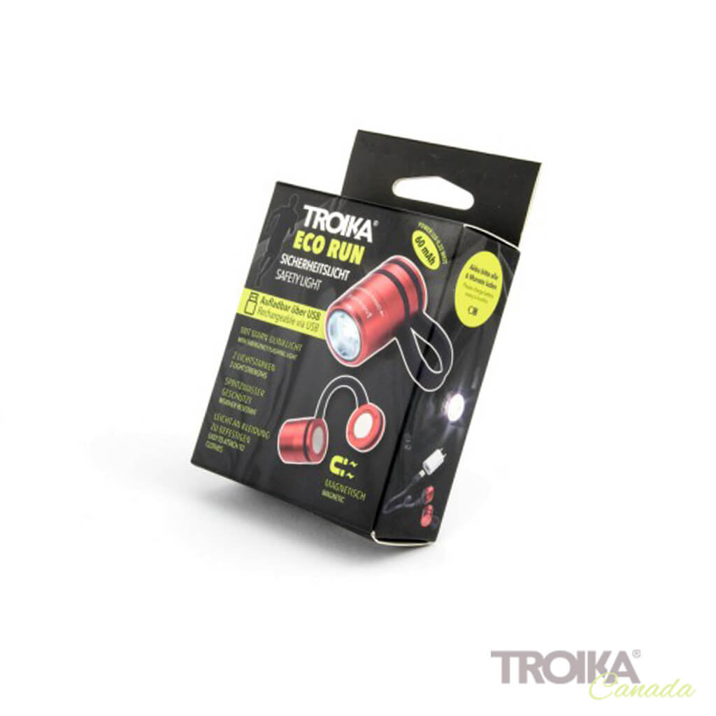 TROIKA Flashlight "ECO RUN" - Red