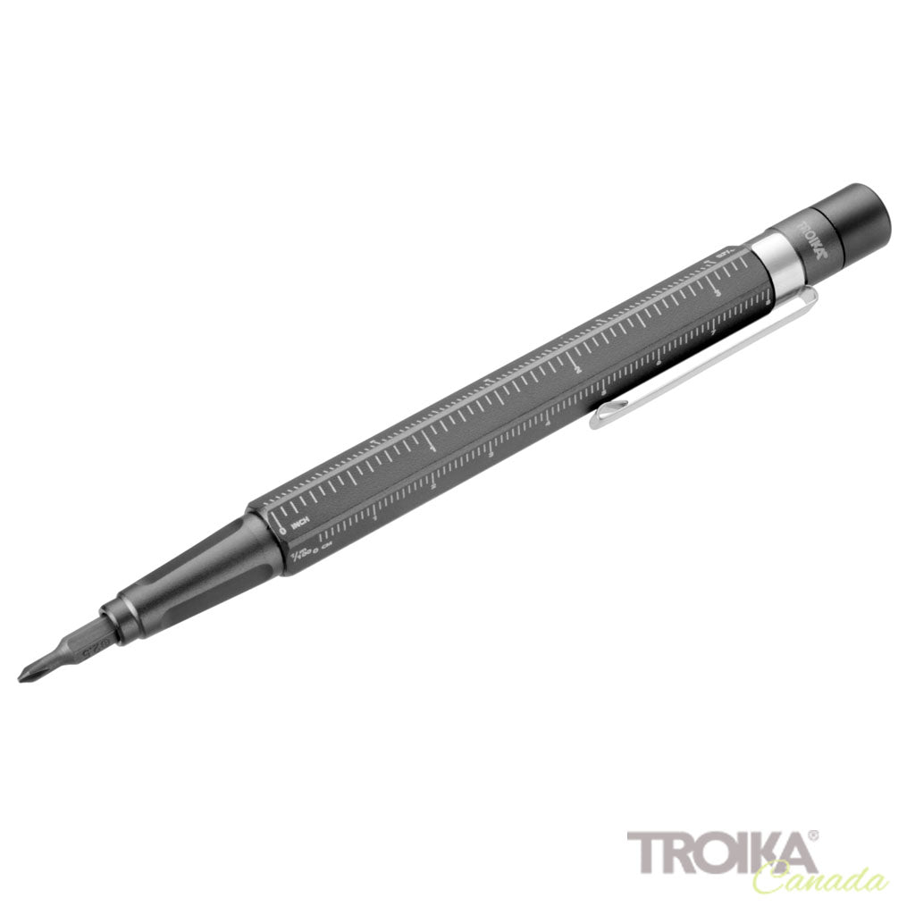 TROIKA Multi Tool Construction Tool 13 Titanium – BIT20/TI with clip and ruler