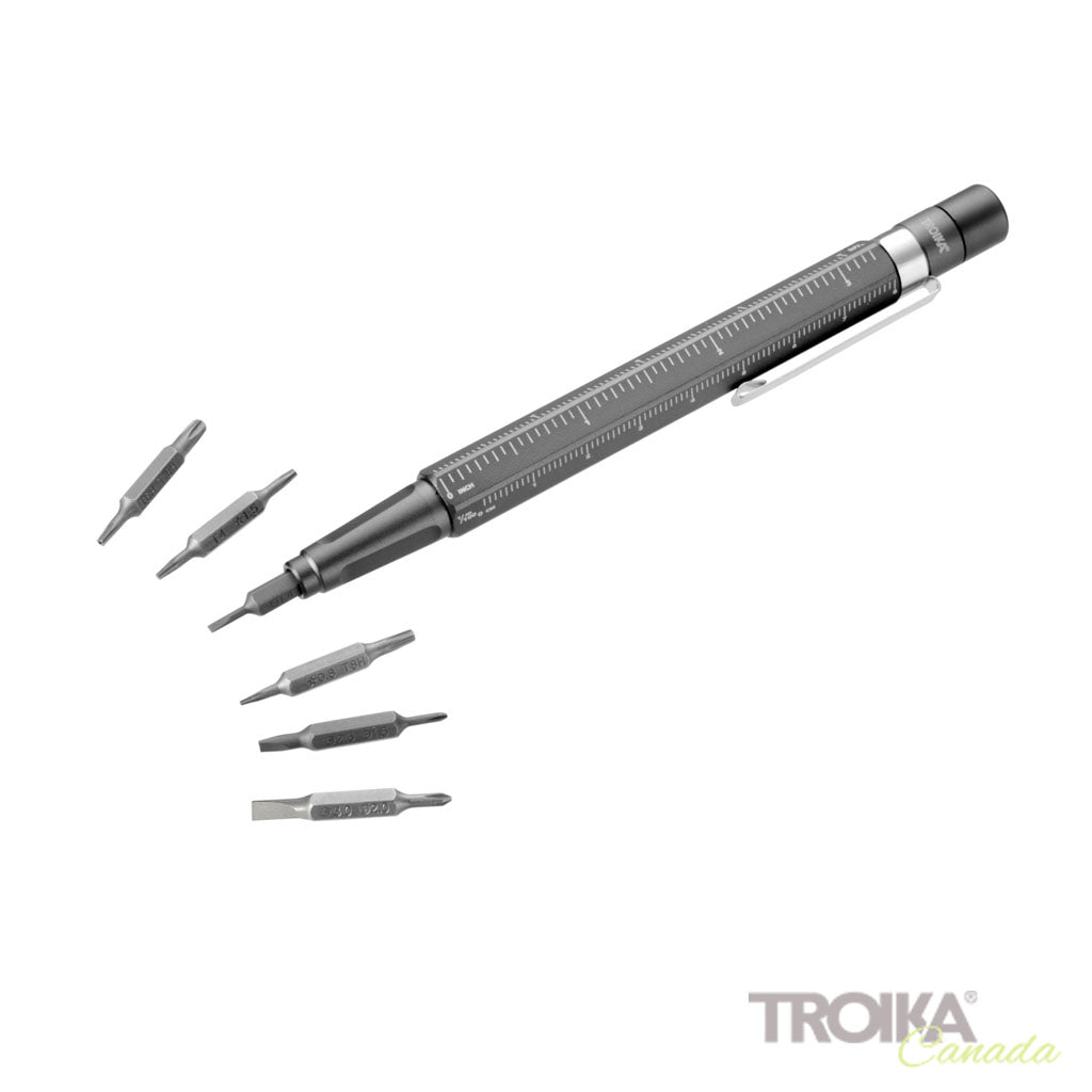 TROIKA Multi Tool Construction Tool 13 Titanium – BIT20/TI with magnetic tips
