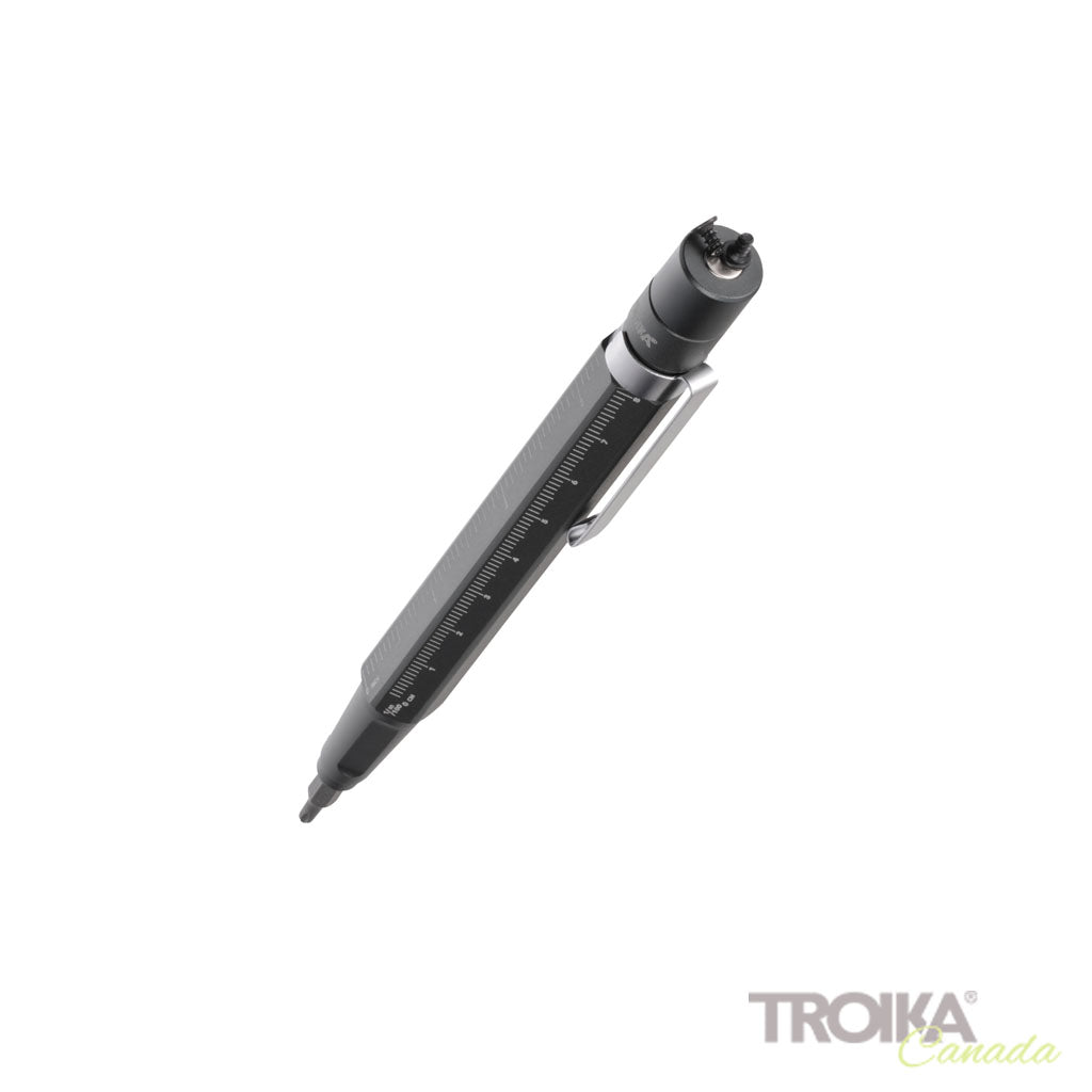 TROIKA Multi Tool Construction Tool 13 Titanium – BIT20/TI showing magnetic end cap