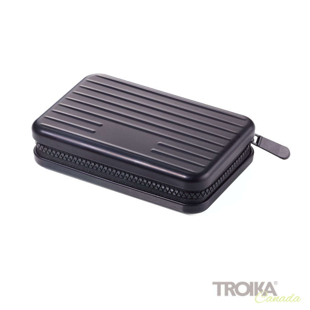 TROIKA Card Case Kartenkoffer Black – CCC04/BK, with data protection
