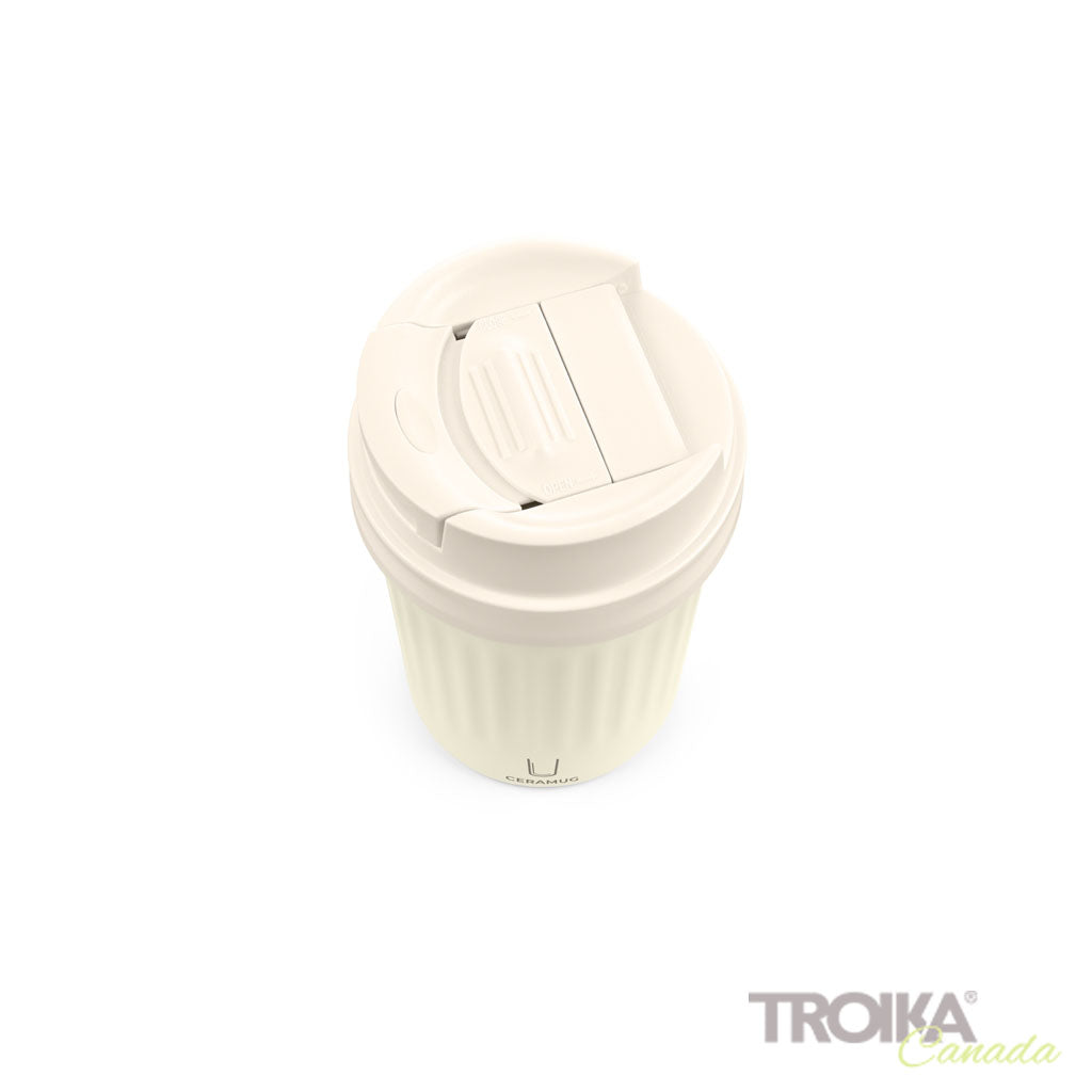 TROIKA Ceramic Mug Ceramug 300 White – CUP31/WH from above