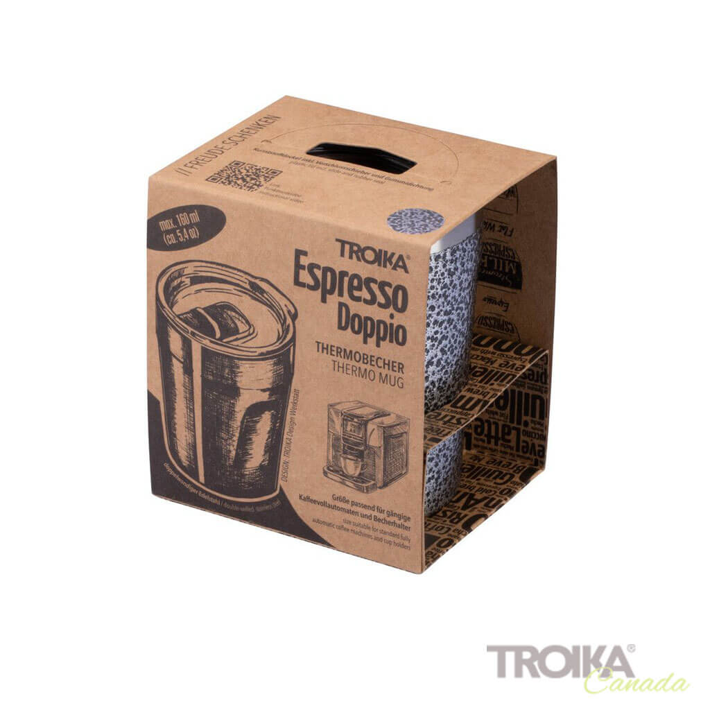 Troika Travel Thermos Espresso Doppio, Fits Single Serve Coffee Machines  Bamboo Lid