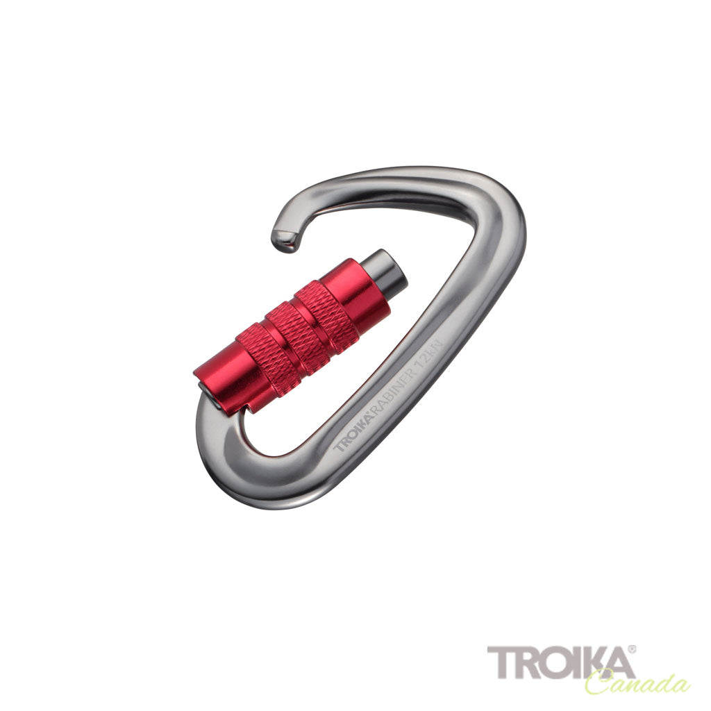 TROIKA Carabiner Troikarabiner Red – KAR12/RD with opening