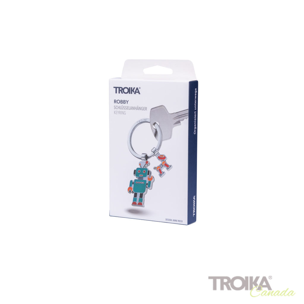 TROIKA Keychain Robby Chrome – KR26-01/CH with packaging