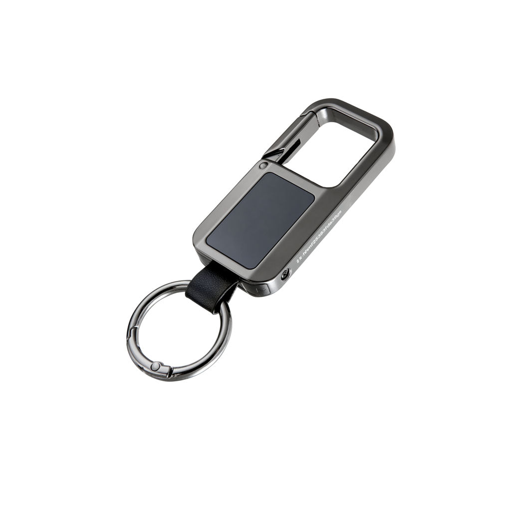 TROIKA Keychain "TRACK & FIND CARABINER" - gunmetal with "Apple Find My"
