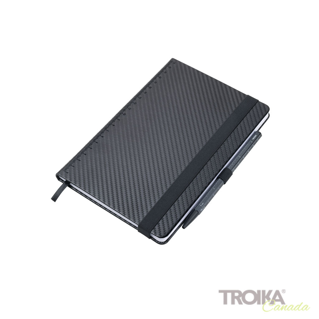 TROIKA Notepad Slimpad A5 Carbon – NPP40/CB with Troika Basic pen