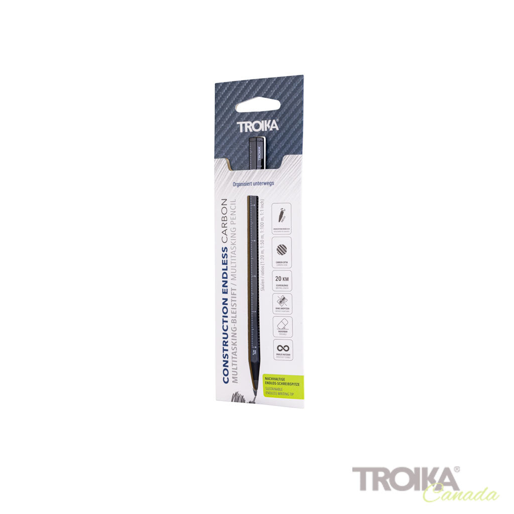 TROIKA Multitasking Pencil Construction Endless Carbon – PEN20/CB with Packaging