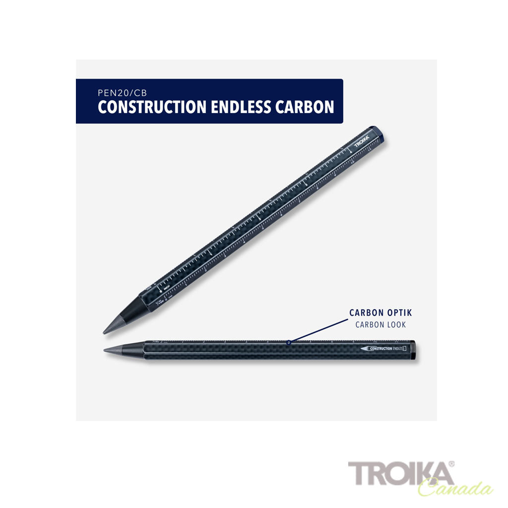 TROIKA Multitasking Pencil Construction Endless Carbon – PEN20/CB in different perspectives