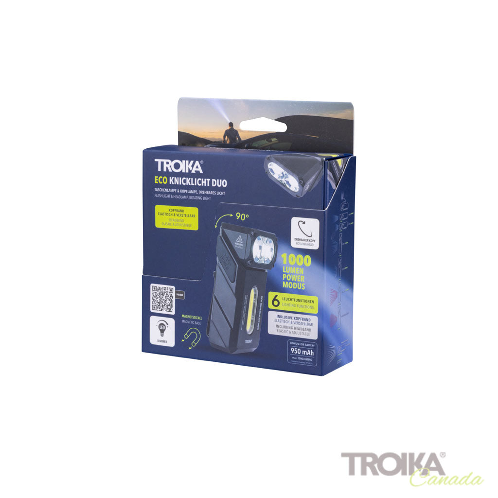 TROIKA Flashlight Eco Knicklicht Duo Black – TOR35/BK with packaging