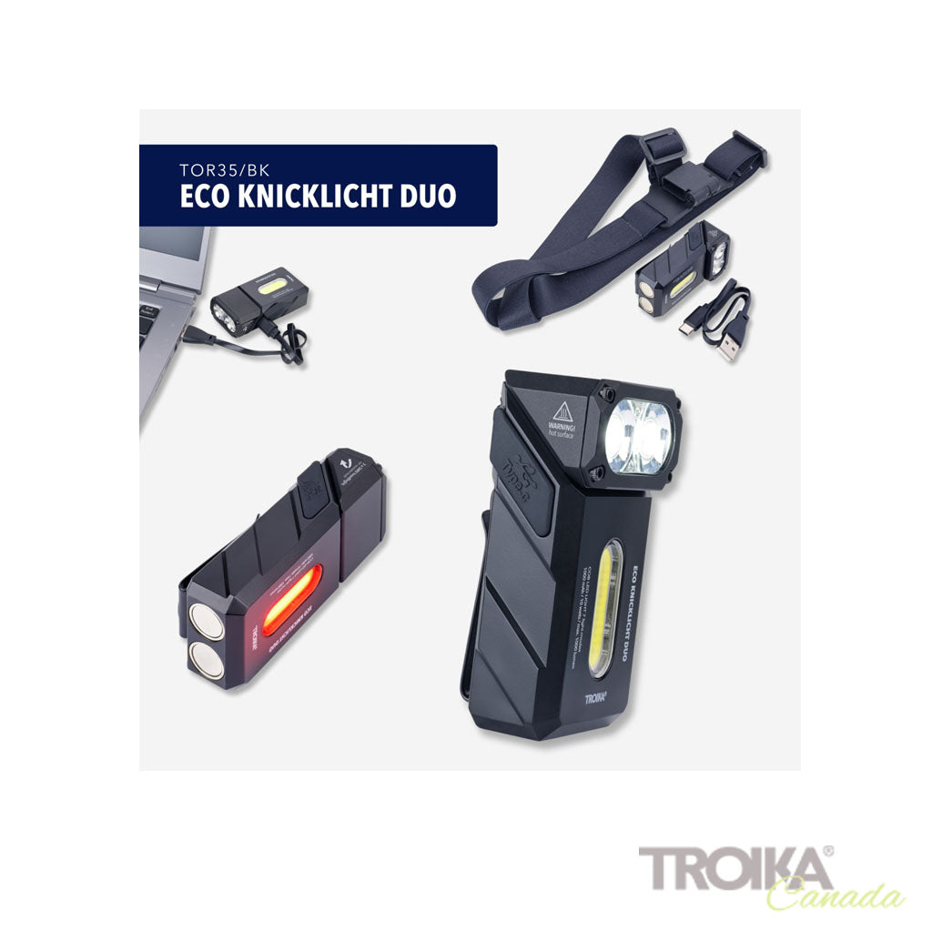 TROIKA Flashlight Eco Knicklicht Duo Black – TOR35/BK in different perspectives