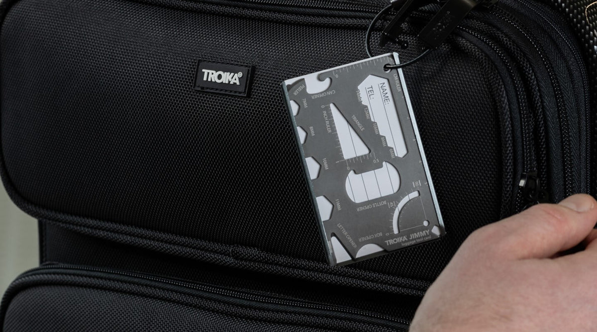 Suitcase with luggage tag
