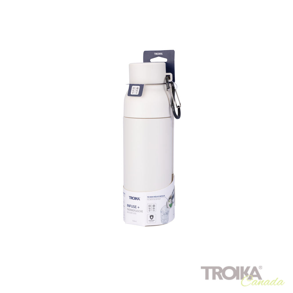 TROIKA Vacuum Flask Infuse+ White – VAC26/WH with packaging