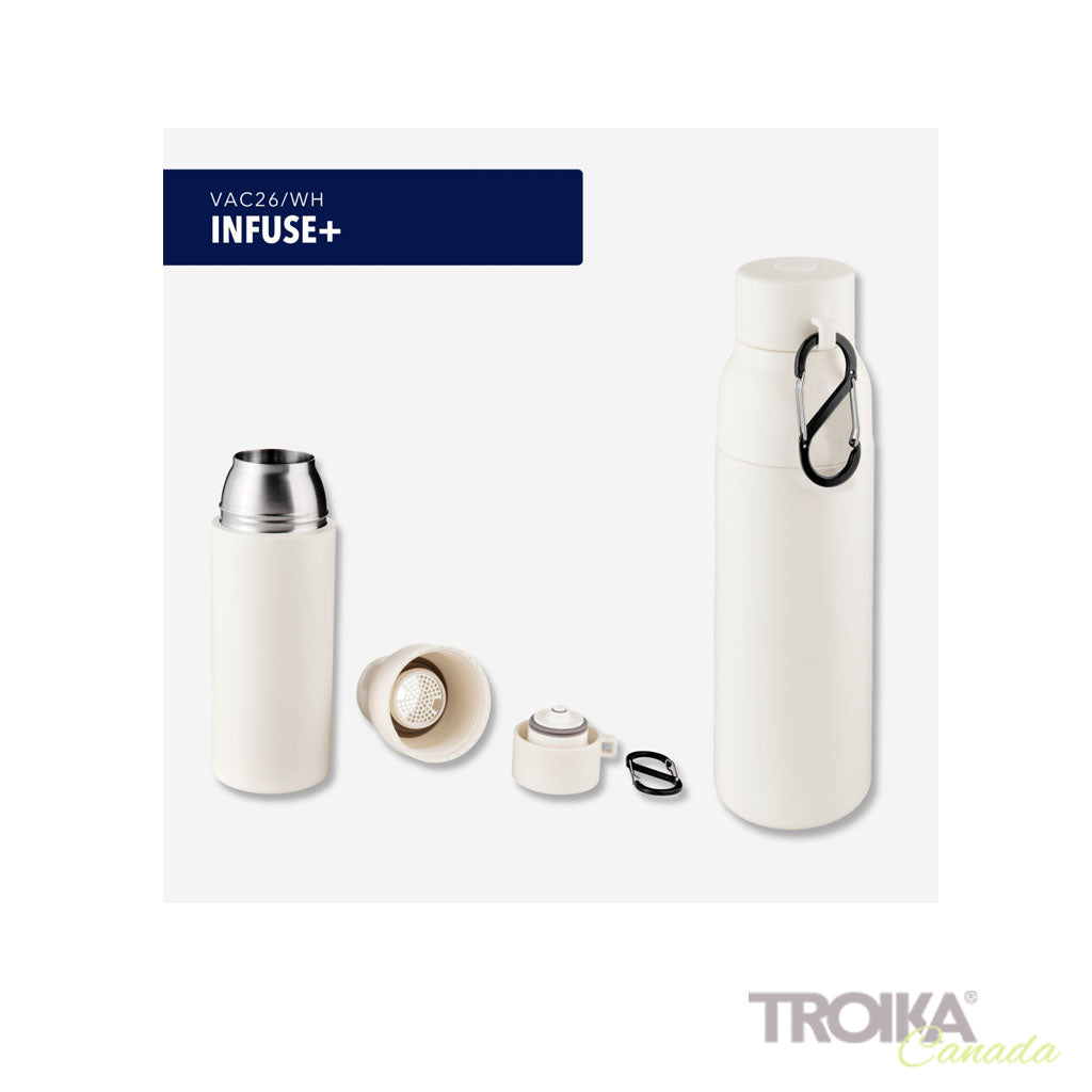 TROIKA Vacuum Flask Infuse+ White – VAC26/WH in different perspectives