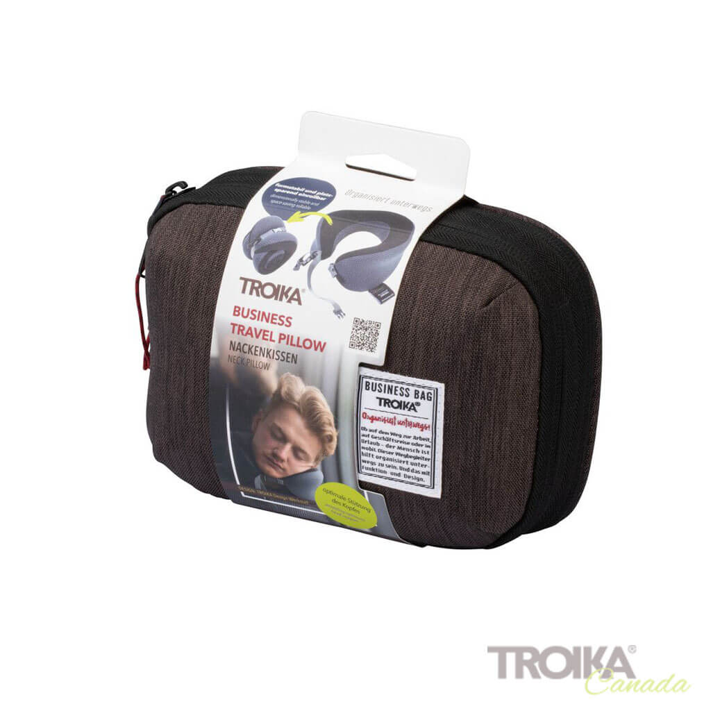 TROIKA Neck Pillow "BUSINESS TRAVEL PILLOW" packaging