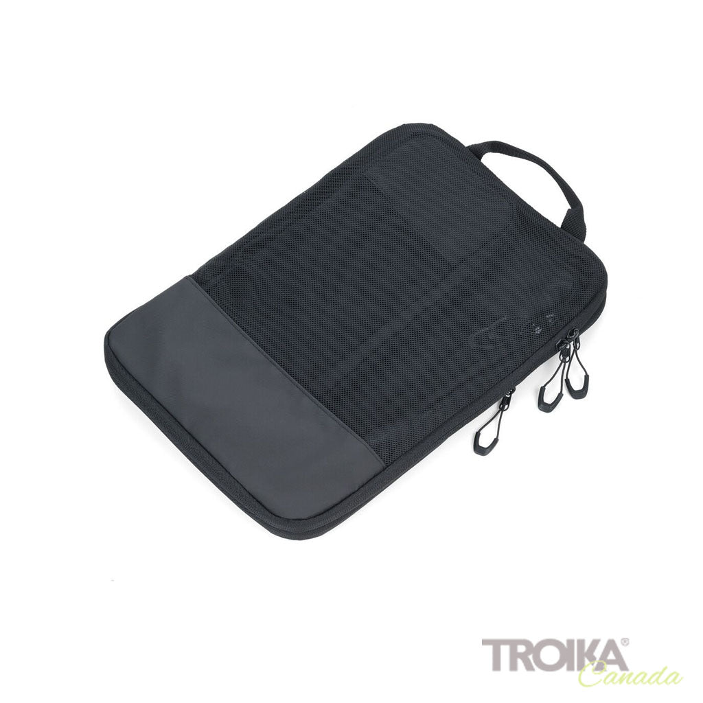 Set of travel compression packing cubes "TROIKA BLACK PACKING CUBES"