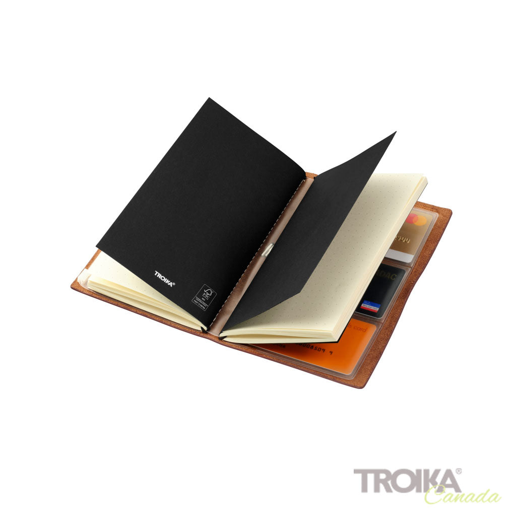 TROIKA Travel Journal Brown – BTJ25/BR with open pages