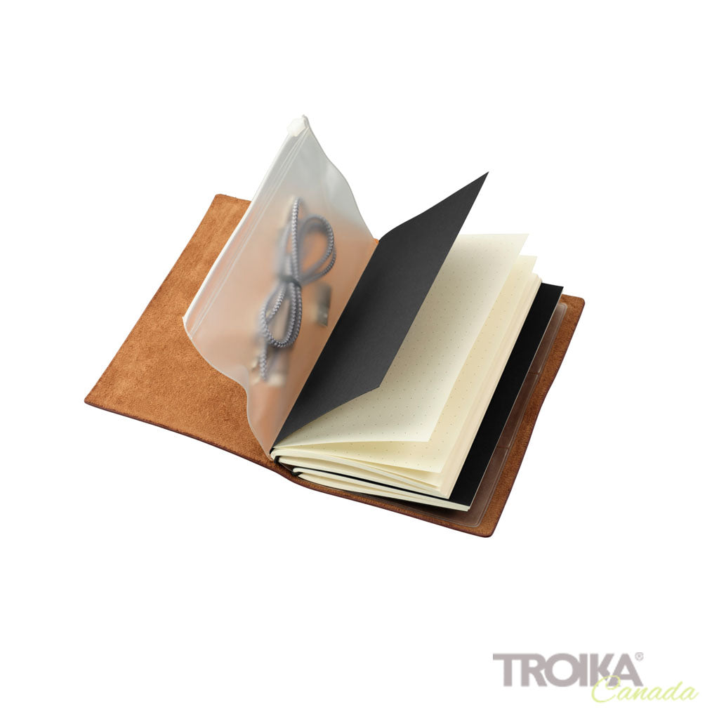 TROIKA Travel Journal Brown – BTJ25/BR showing compartment