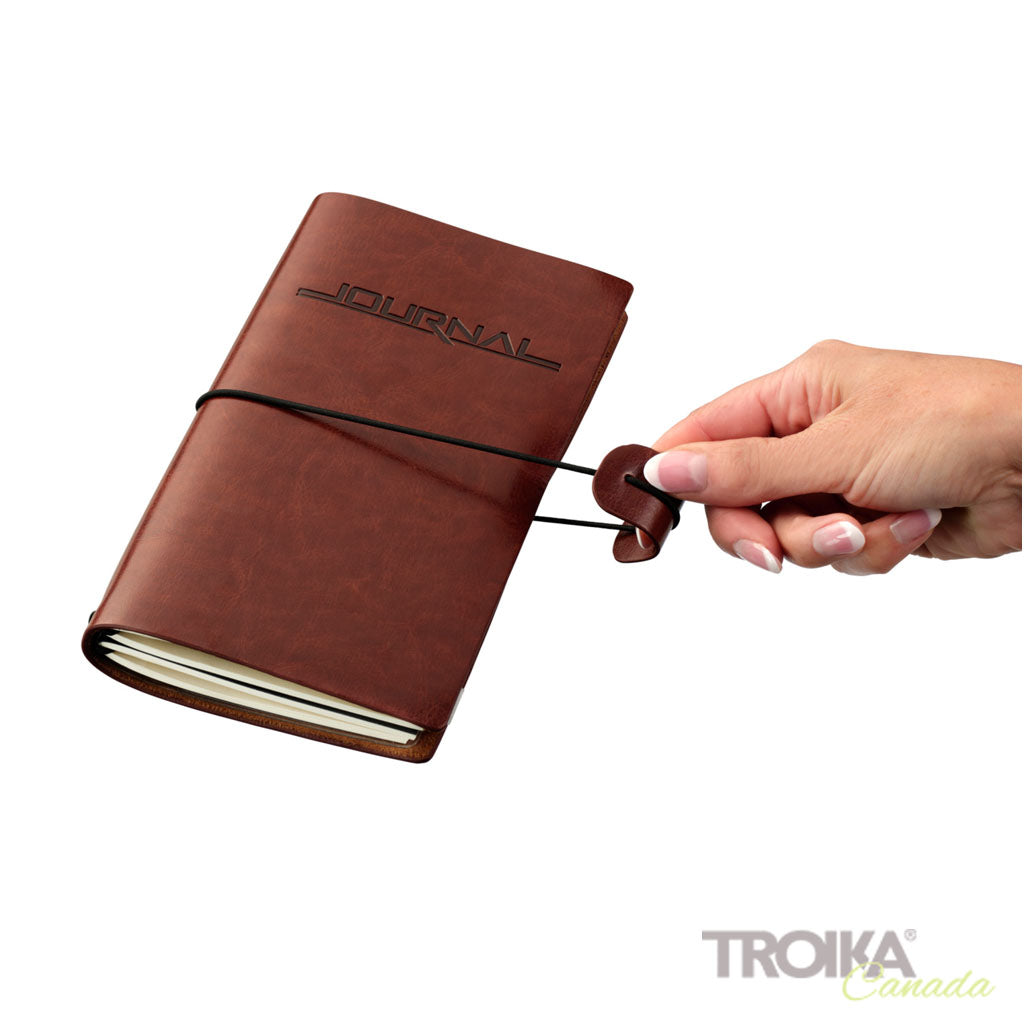 TROIKA Travel Journal Brown – BTJ25/BR during opening