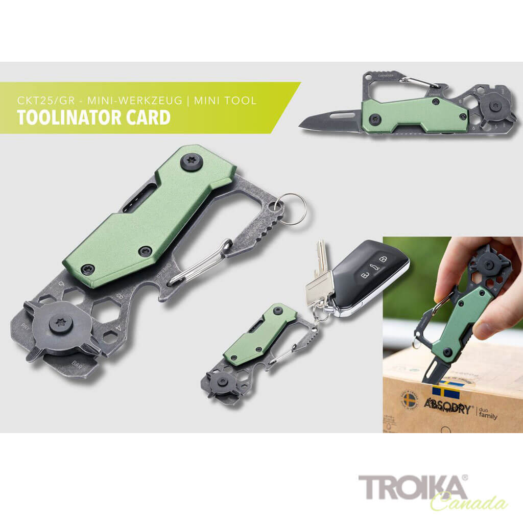TROIKA Key Organizer and Mini Tool "TOOLINATOR CARD"