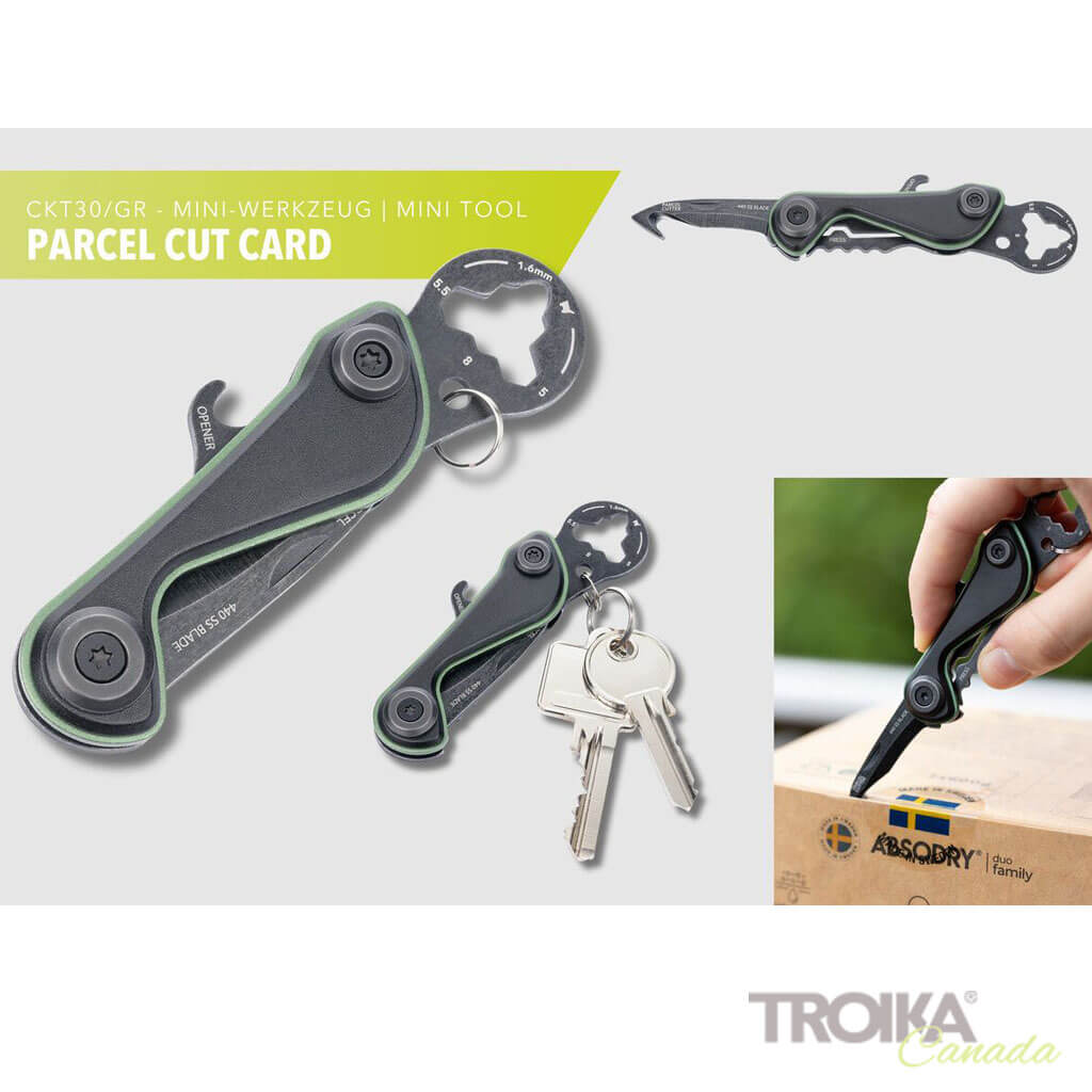 TROIKA Mini Tool "PARCEL CUT CARD"