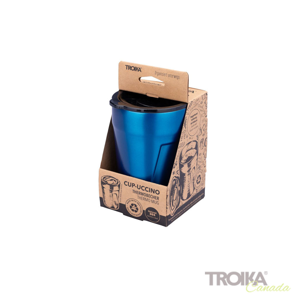 TROIKA CUP-UCCINO blue - view of ergonomic packaging