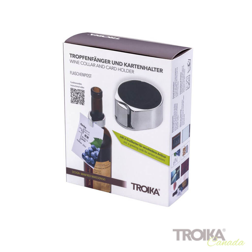 TROIKA Collier à Vin et Porte-Cartes "Flaschenpost"