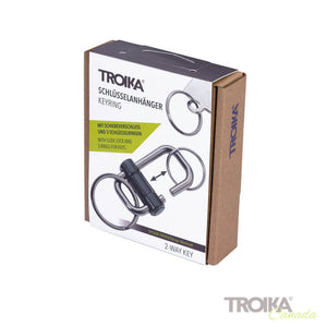 TROIKA Keychain "2-WAY-KEY" - Black