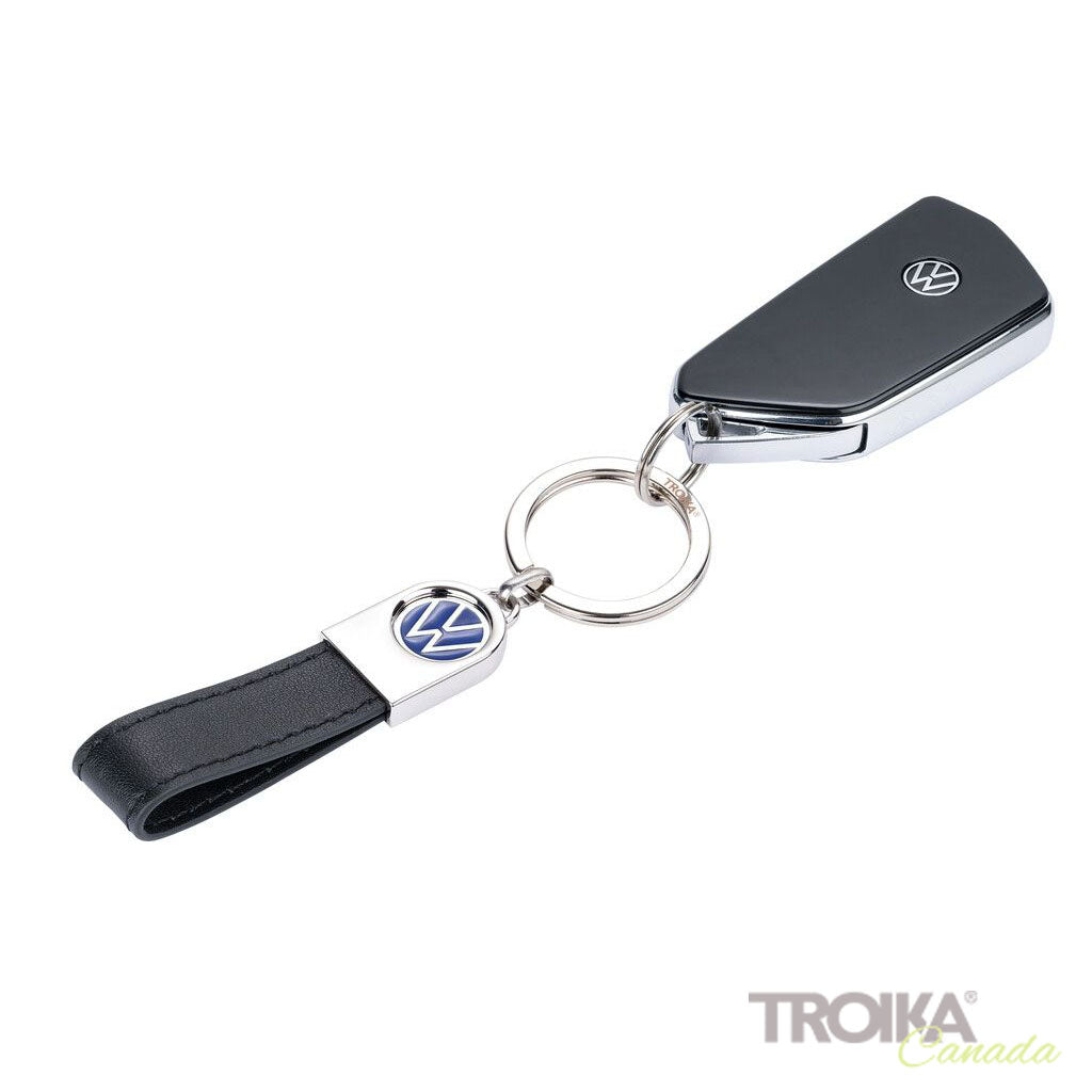 TROIKA Keychain VW LEATHER with Key
