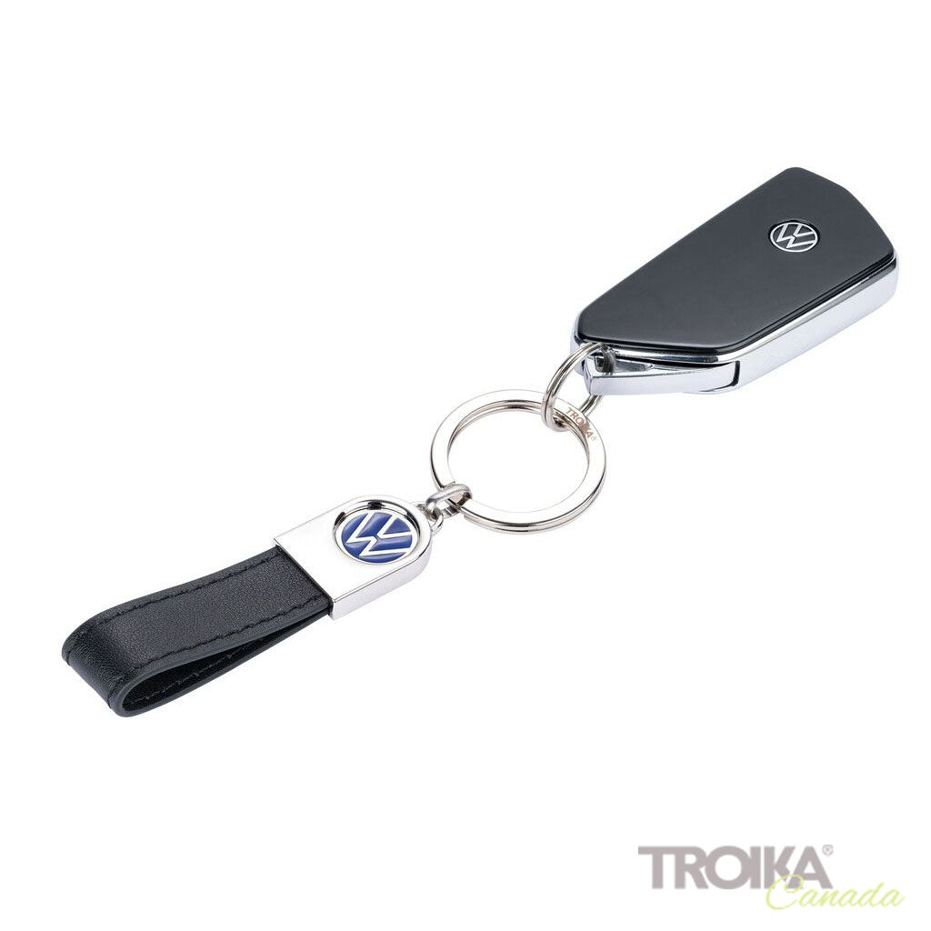 TROIKA Keychain VW LEATHER front