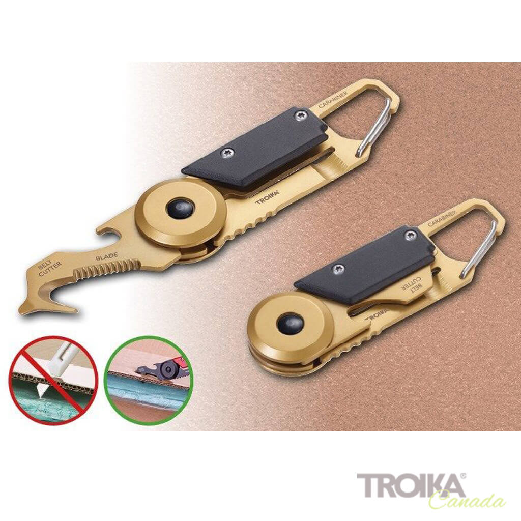 TROIKA Parcel Cutter HOOK 2 with Keychain - Black - TroikaCanada