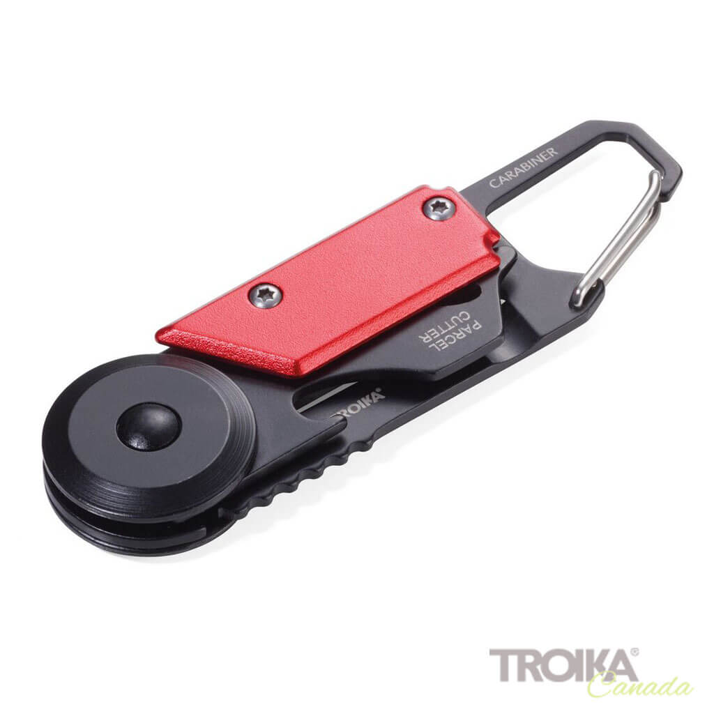 TROIKA Parcel Cutter HOOK 2 with Keychain - Black - TroikaCanada