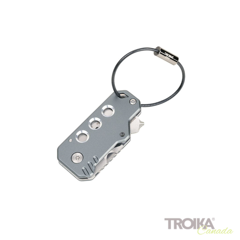 TROIKA Mini Tool Key Tool Grey – KTL40/GY with attachment cable