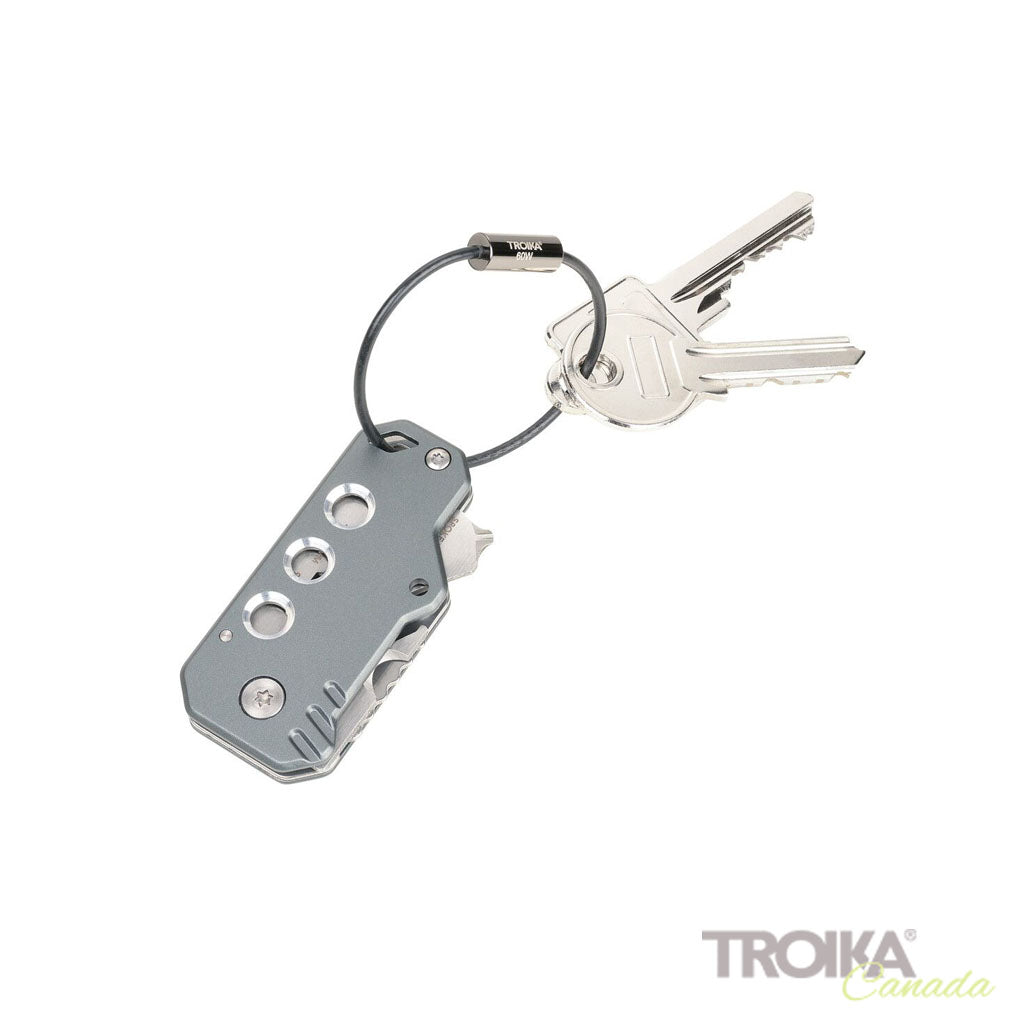TROIKA Mini Tool Key Tool Grey – KTL40/GY with keys
