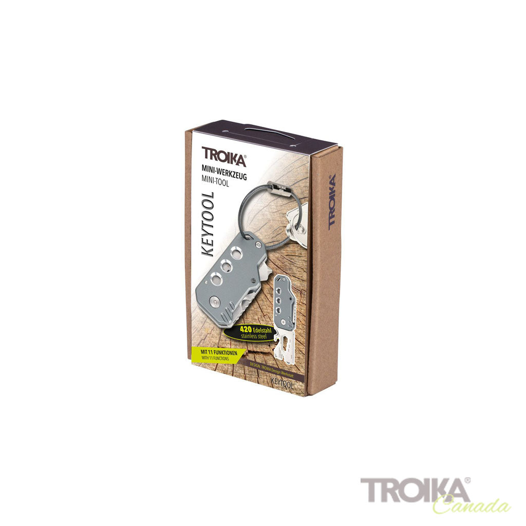 TROIKA Mini Tool Key Tool Grey – KTL40/GY with packaging