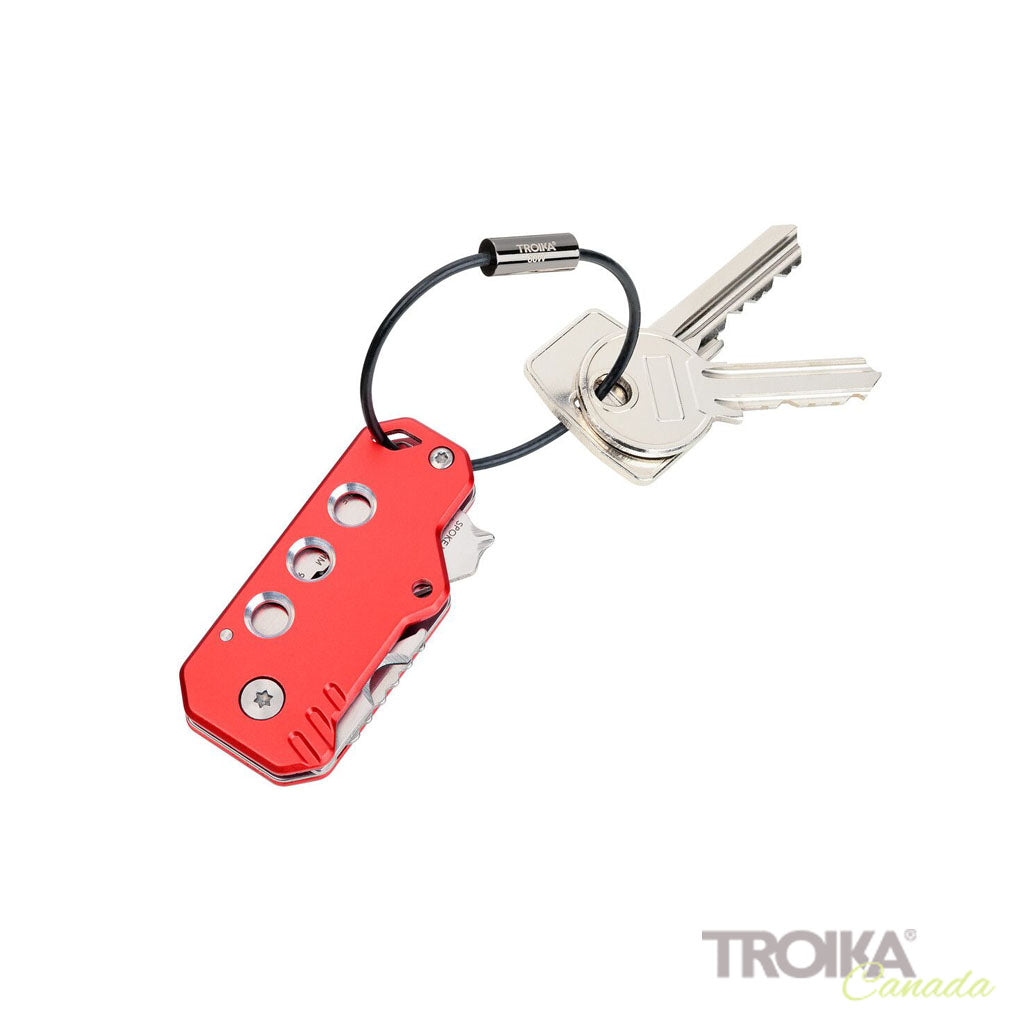 TROIKA Mini Tool Key Tool Red – KTL40/RD with keys