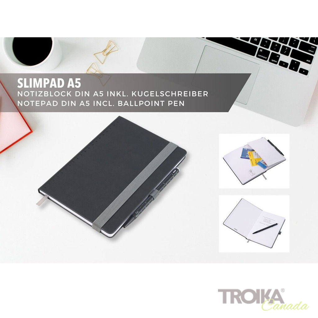 TROIKA Notepad "SLIMPAD A5" - Black lifestyle