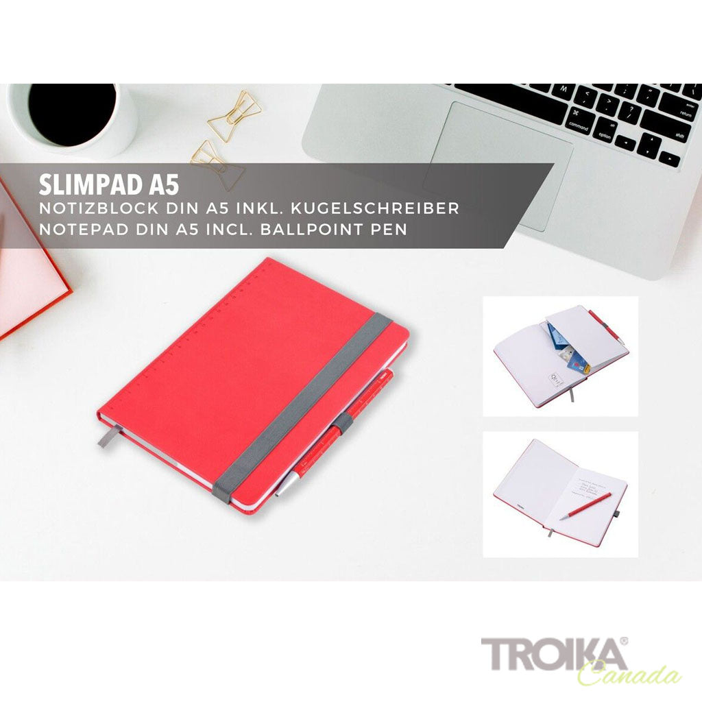 TROIKA Notepad "SLIMPAD A5" - Red lifestyle