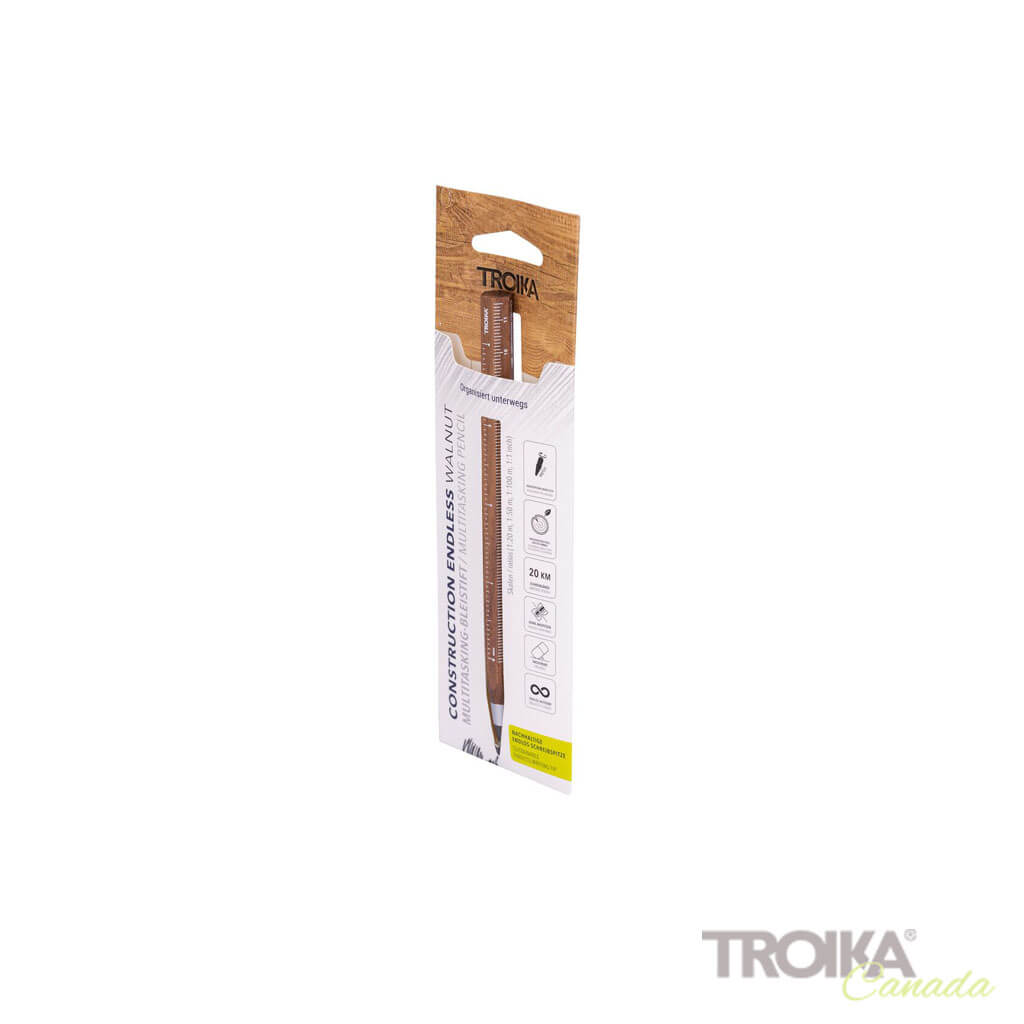 Troika Multitasking Pencil "CONSTRUCTION ENDLESS" - Walnut