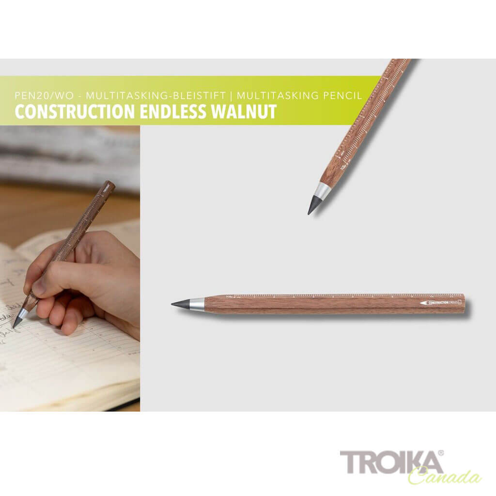 Troika Multitasking Pencil "CONSTRUCTION ENDLESS" - Walnut