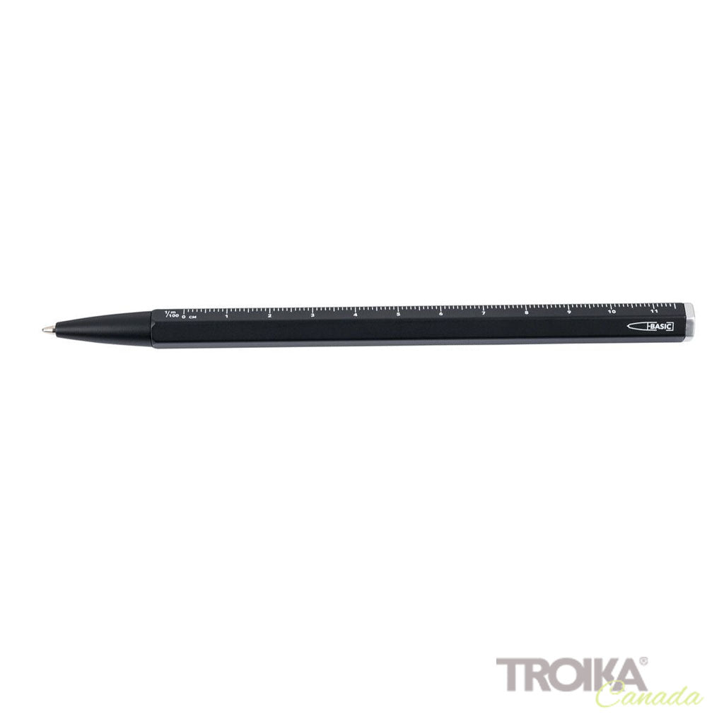 TROIKA Multitasking ballpoint pen "CONSTRUCTION BASIC" - black