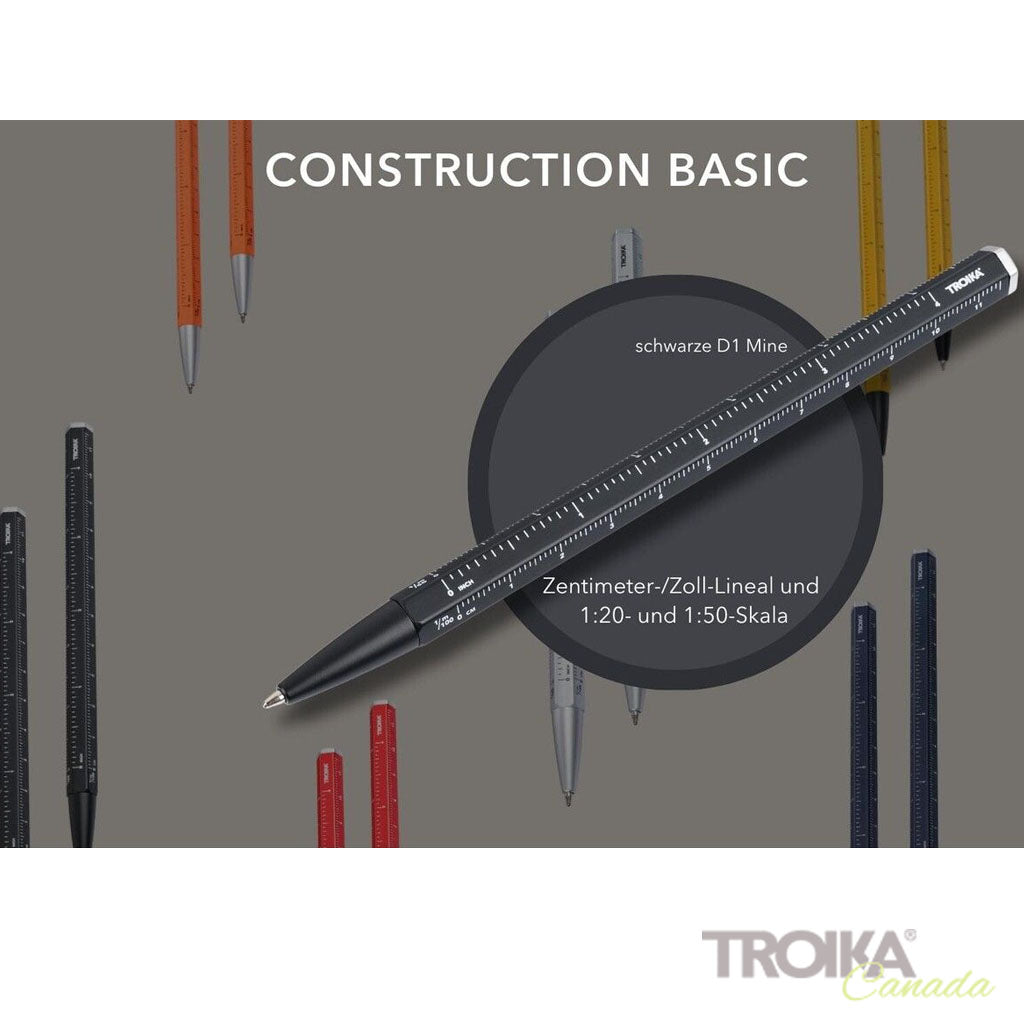 TROIKA Multitasking ballpoint pen "CONSTRUCTION BASIC" - black lifestyle