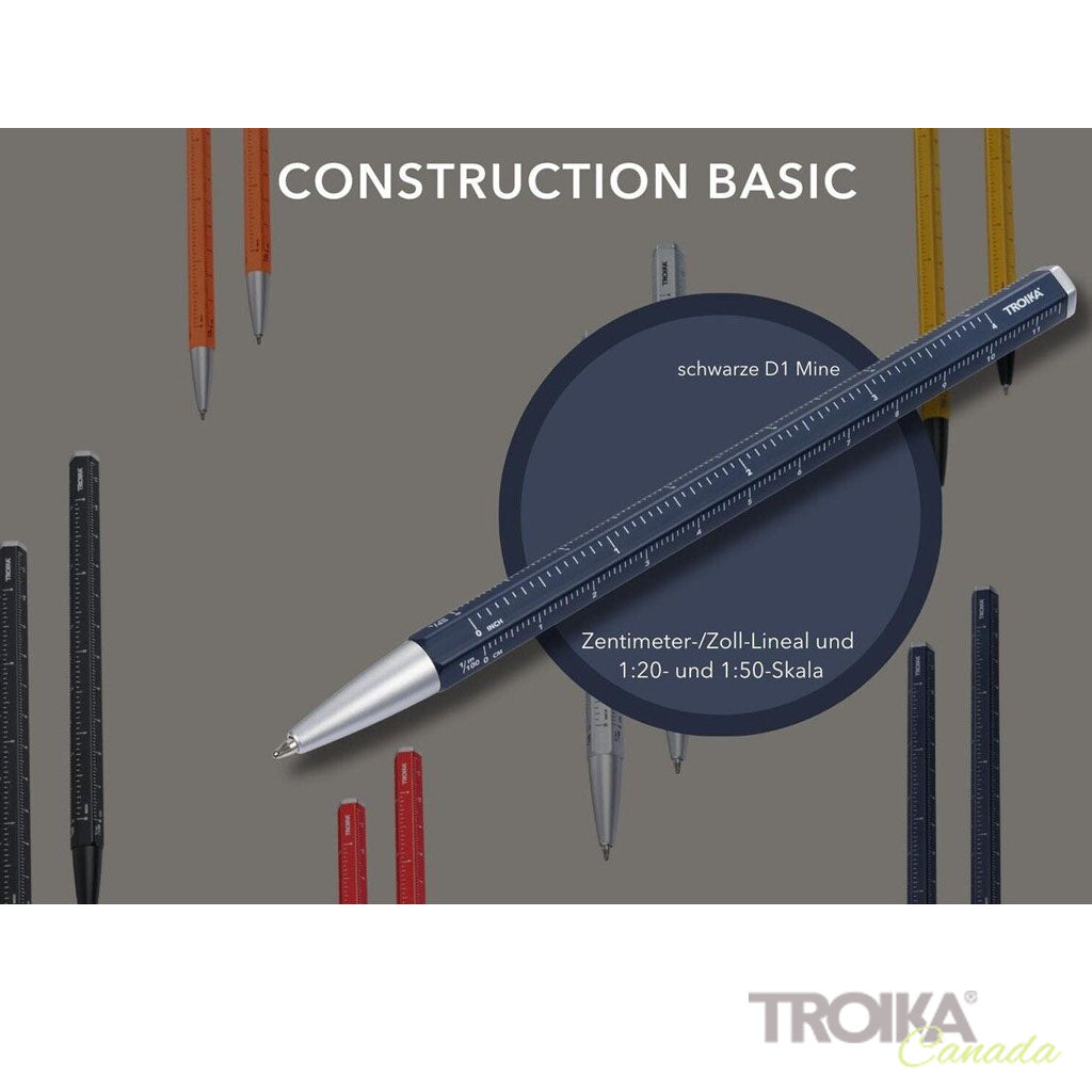 TROIKA Multitasking ballpoint pen "CONSTRUCTION BASIC" - Blue lifestyle