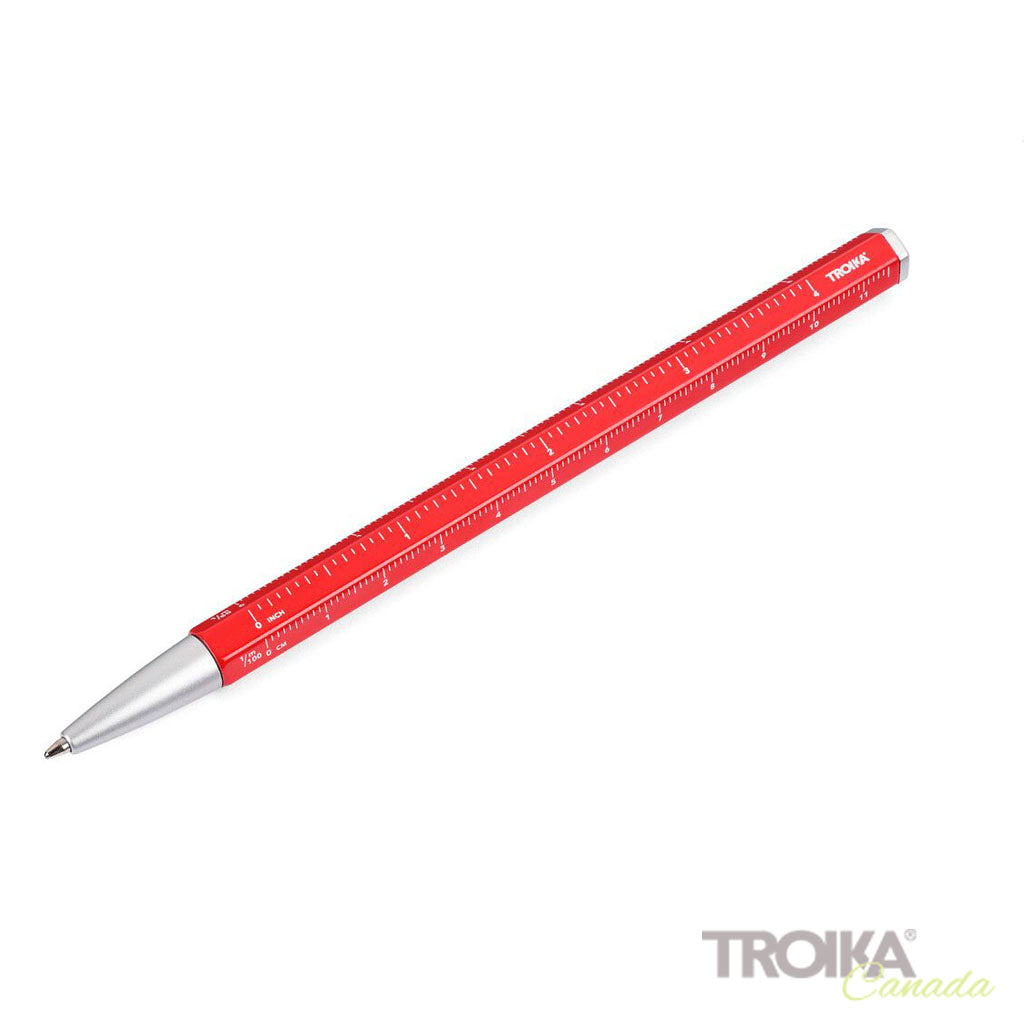 TROIKA Multitasking ballpoint pen &quot;CONSTRUCTION BASIC&quot; - Red